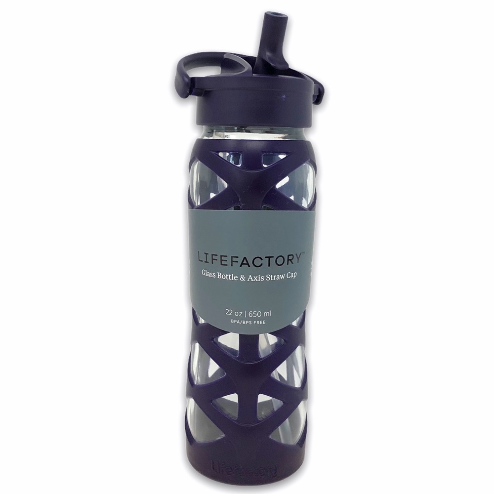 New Lifefactory Axis Water Bottle Aubergine 22 oz